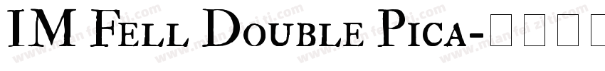 IM Fell Double Pica字体转换